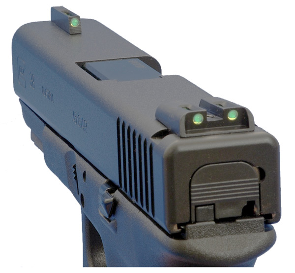 TRUGLO Tritium Fiber Optic Handgun Sight Front Green Rear Green Glock 17 39 TG131GT1 Pic1